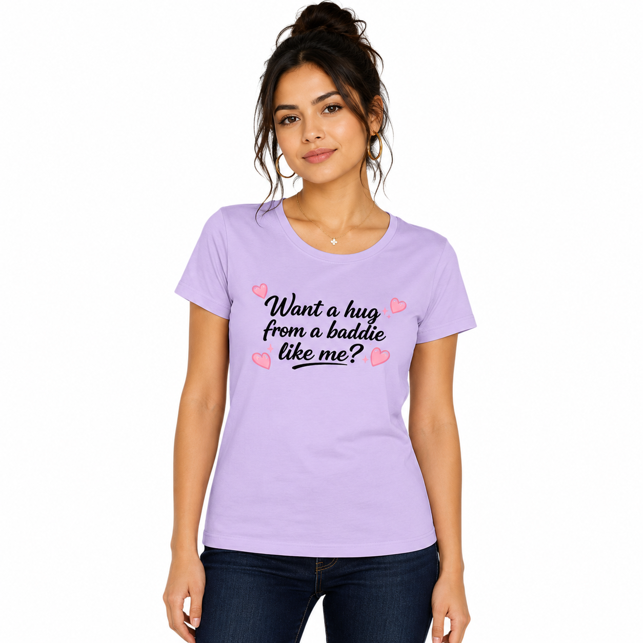 Baddie Hug - Tees for her | KrookedVibe
