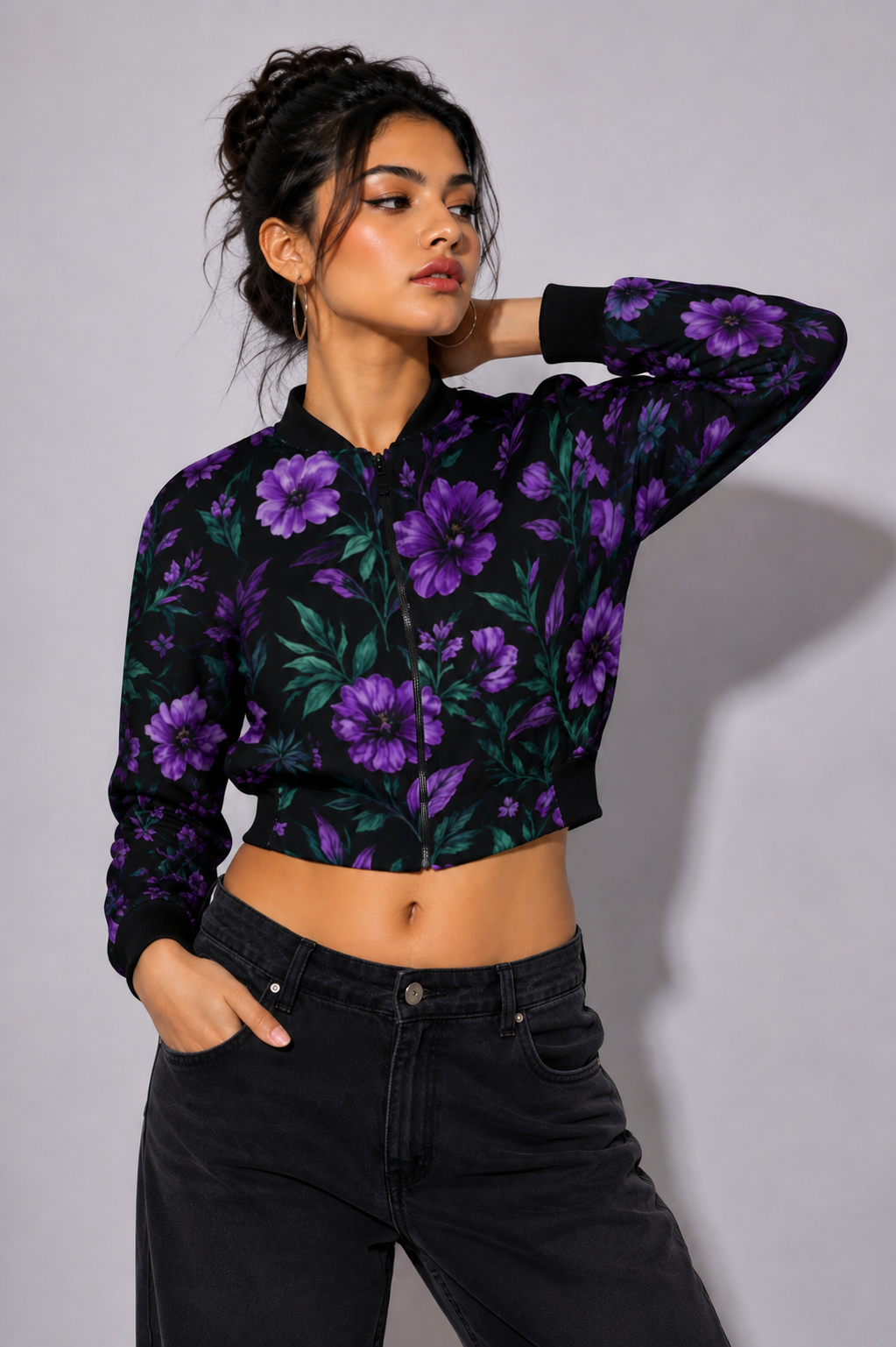 Violet Venom - Bomber Jacket for her | KrookedVibe