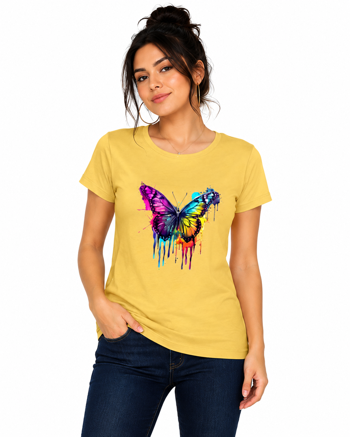 Colourful Butterfly - Tees for her