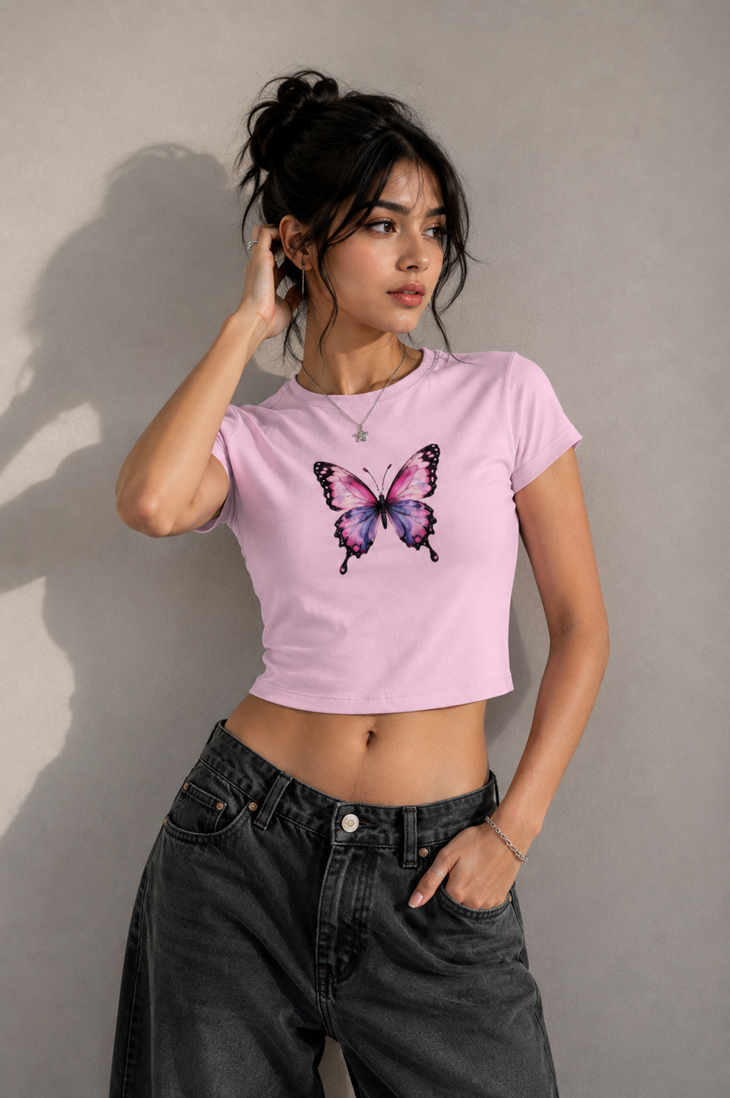 Butterfly - Baby Tee | KrookedVibe
