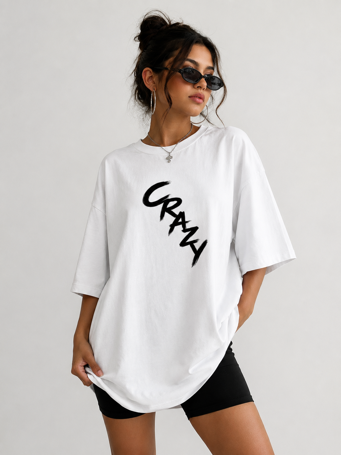 Crazy - Oversized Tee for her |KrookedVibe
