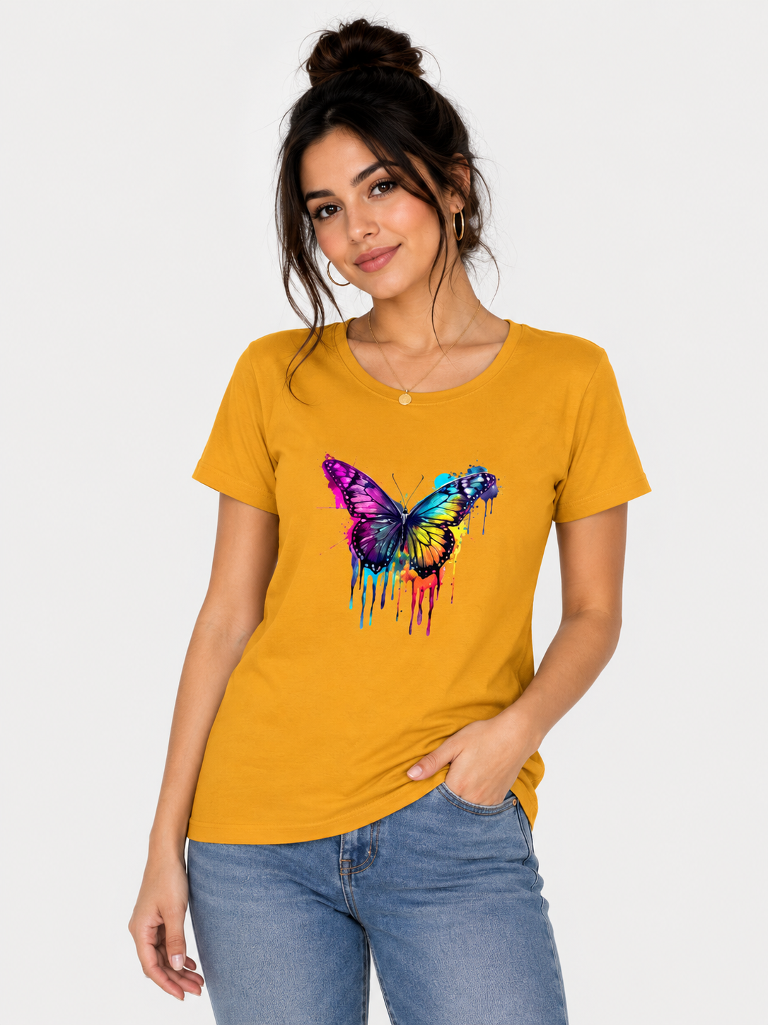 Colourful Butterfly - Tees for her