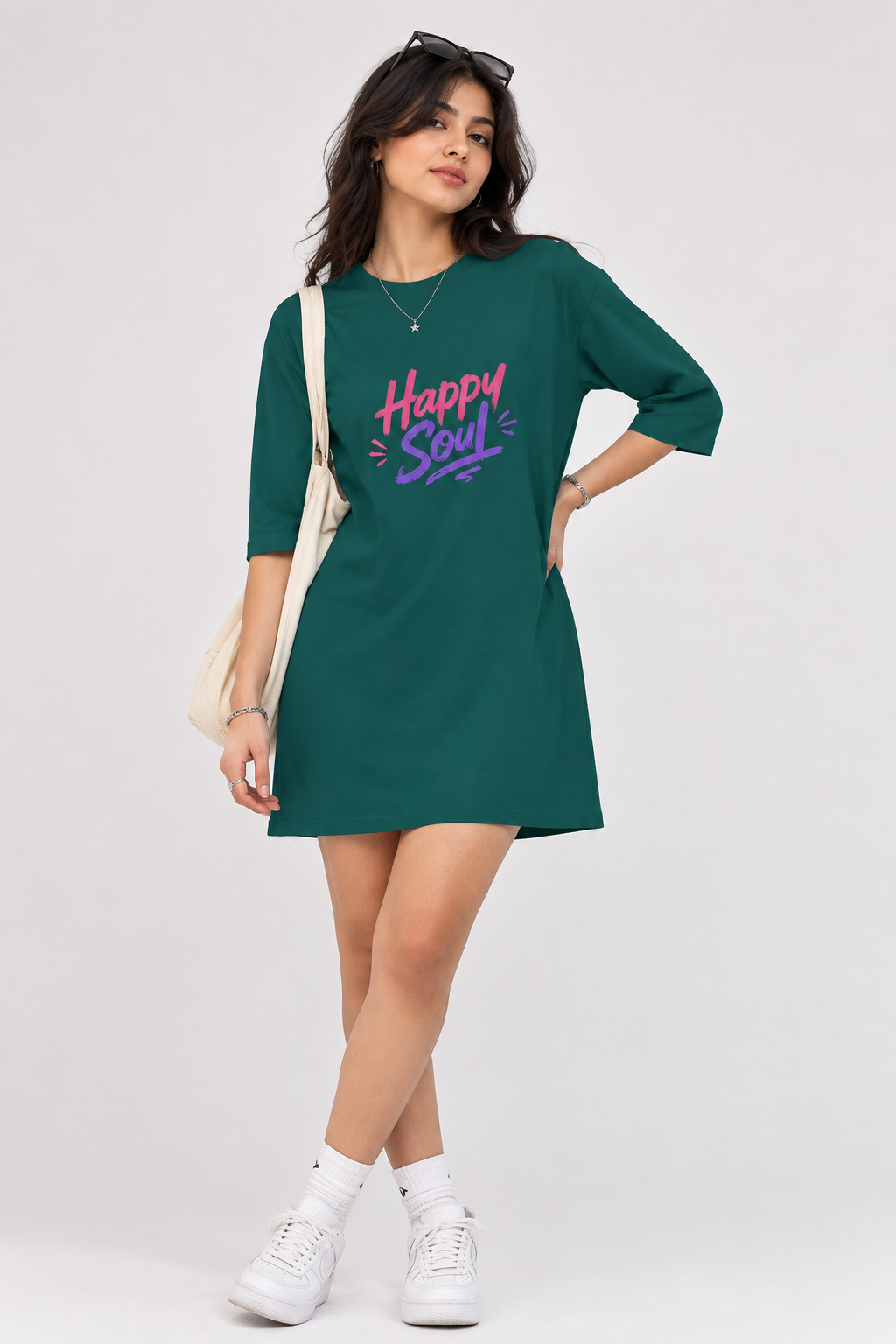 Happy Soul - T-Shirt Dress | KrookedVibe