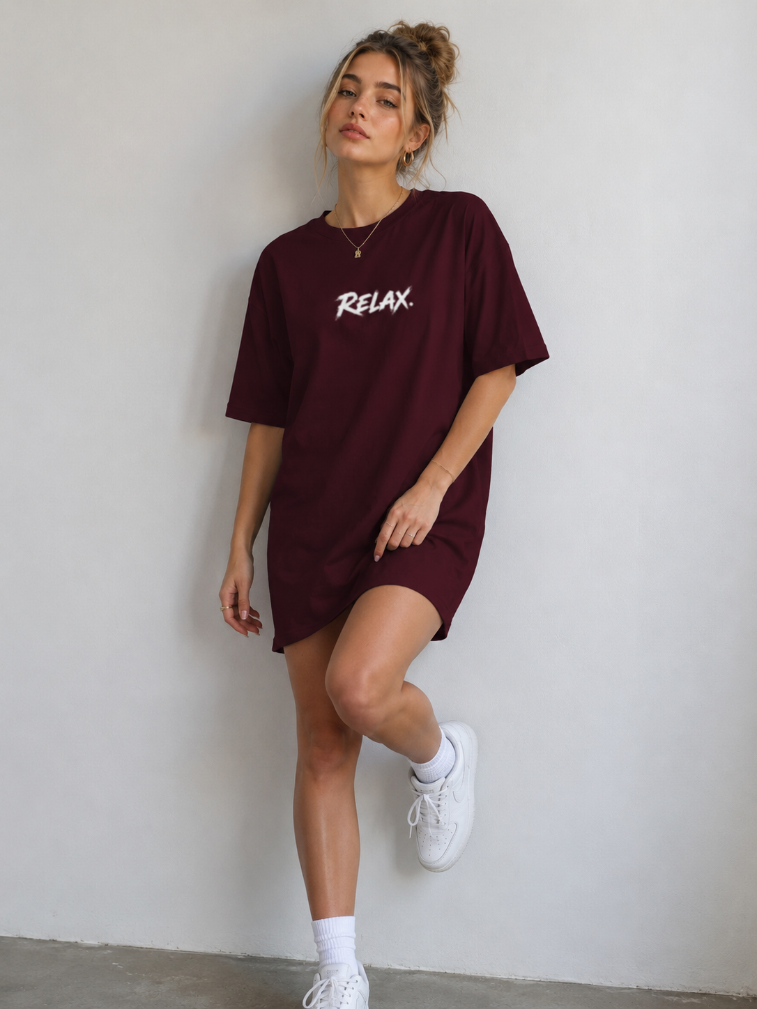 Relax - T-Shirt Dress | KrookedVibe