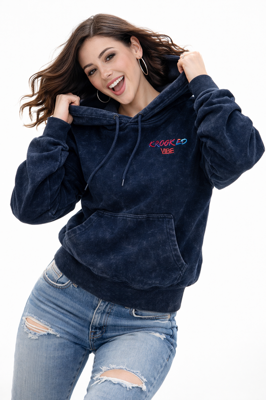 KrookedVibe - Acid Washed Hoodie