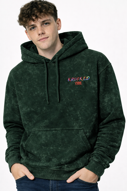 KrookedVibe - Acid Washed Hoodie