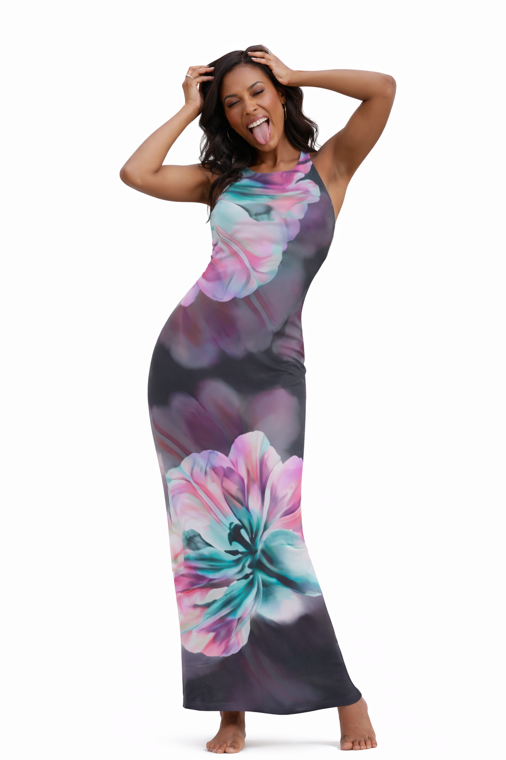 Indigo Silhouette - Bodycon Dress