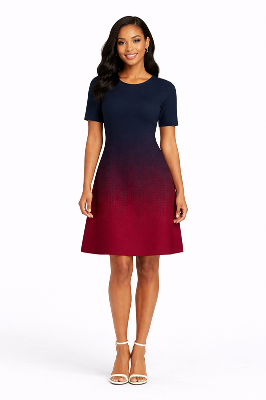 Noir Horizon - A line Dress