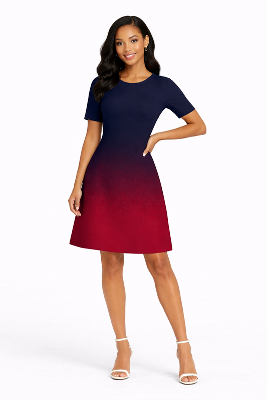 Noir Horizon - A line Dress