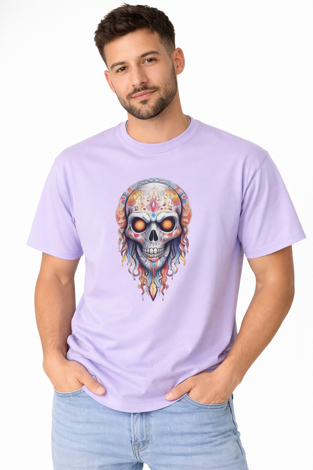 Orange Eyed Skull - Tees | KrookedVibe