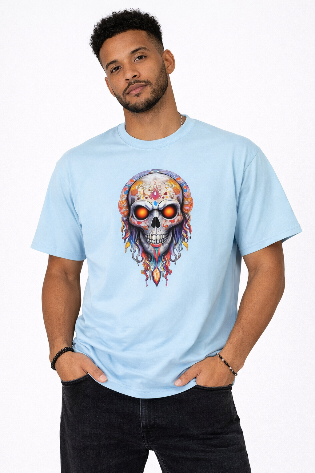 Orange Eyed Skull - Tees | KrookedVibe