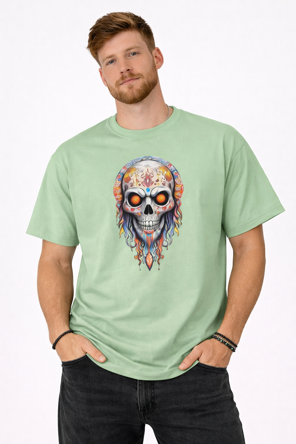 Orange Eyed Skull - Tees | KrookedVibe