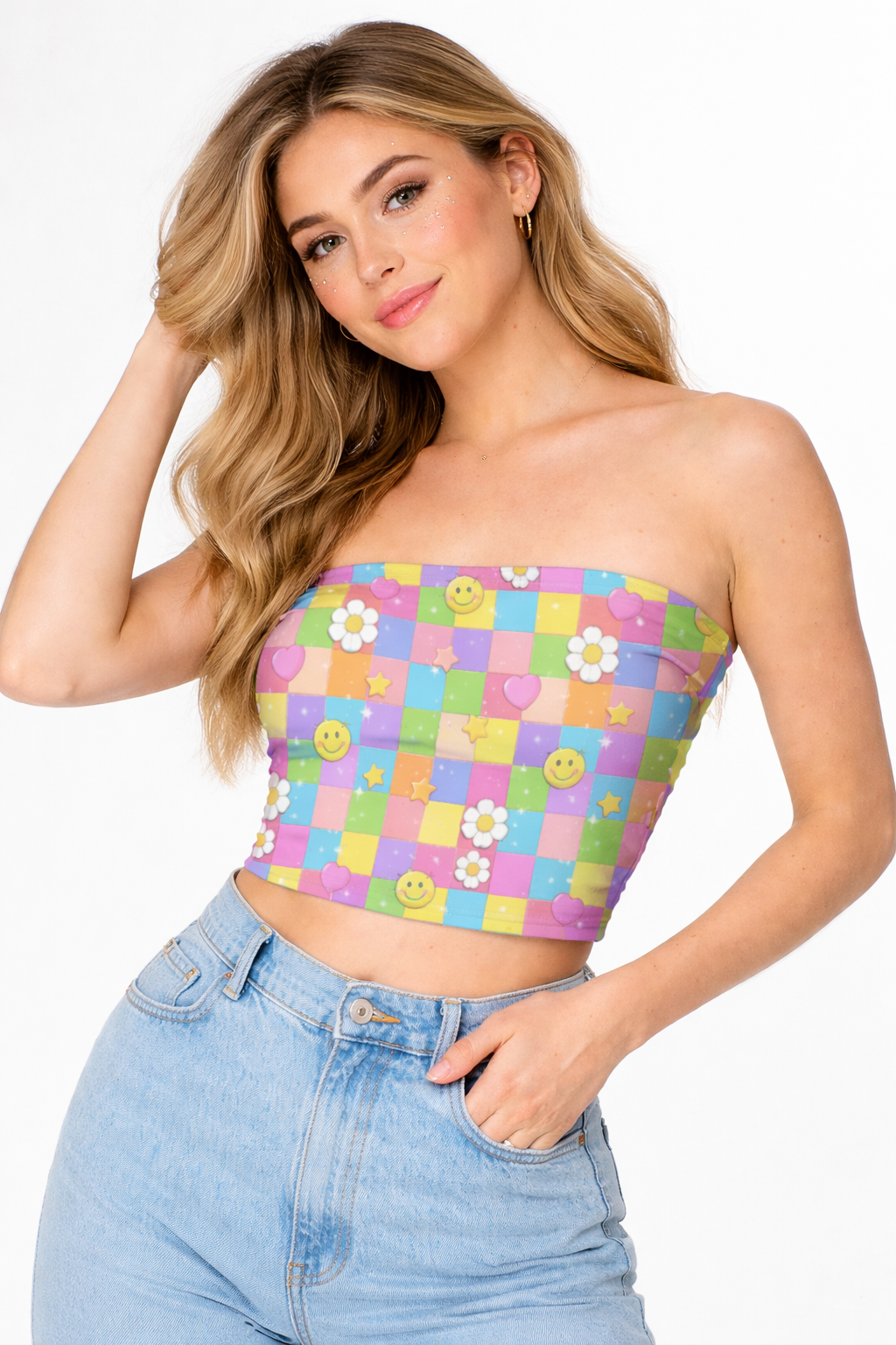 Candy Grid - Tube Top | KrookedVibe