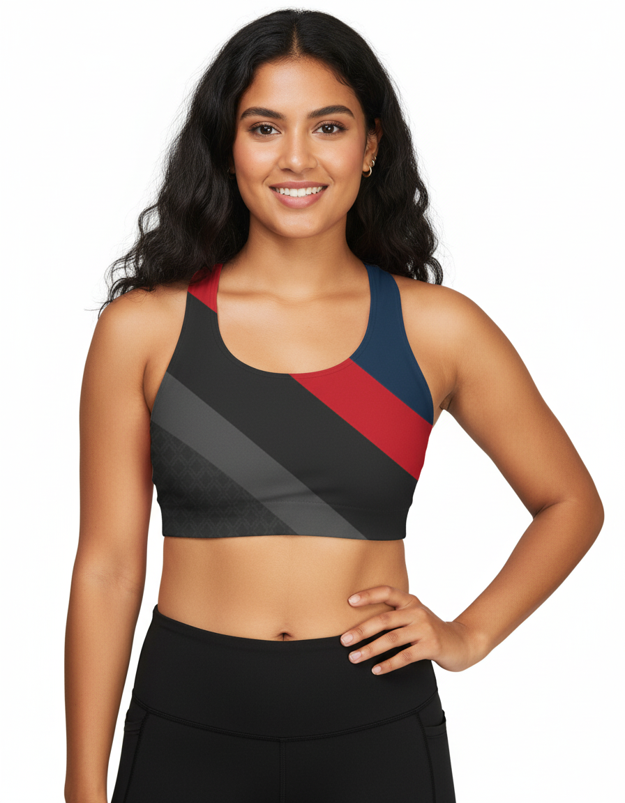 Stripped Red - Gym Legging and Sports Bra ( Combo)