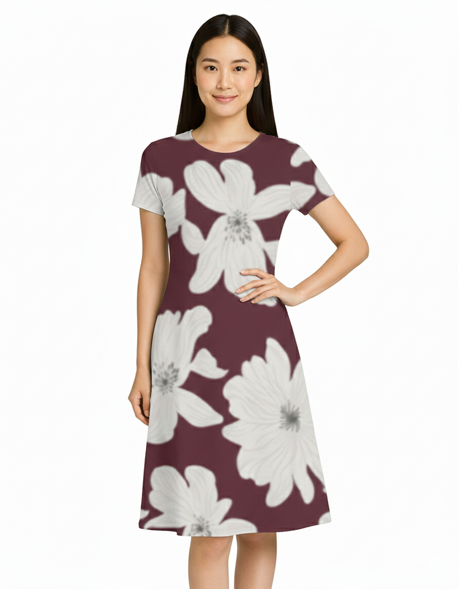 Vintage Vine - A line Dress