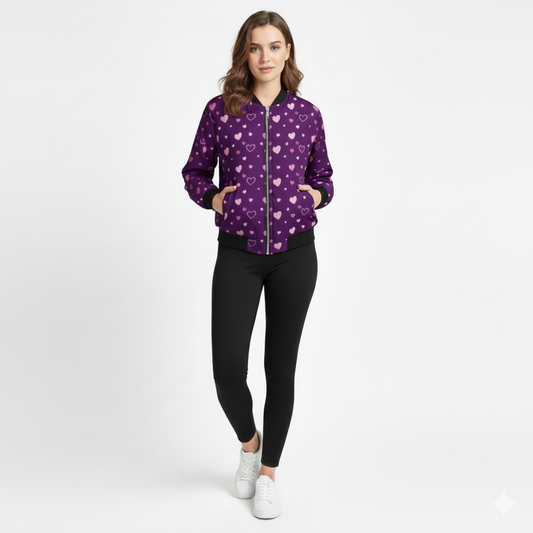 Violet Heartfall - Bomber Jacket for her