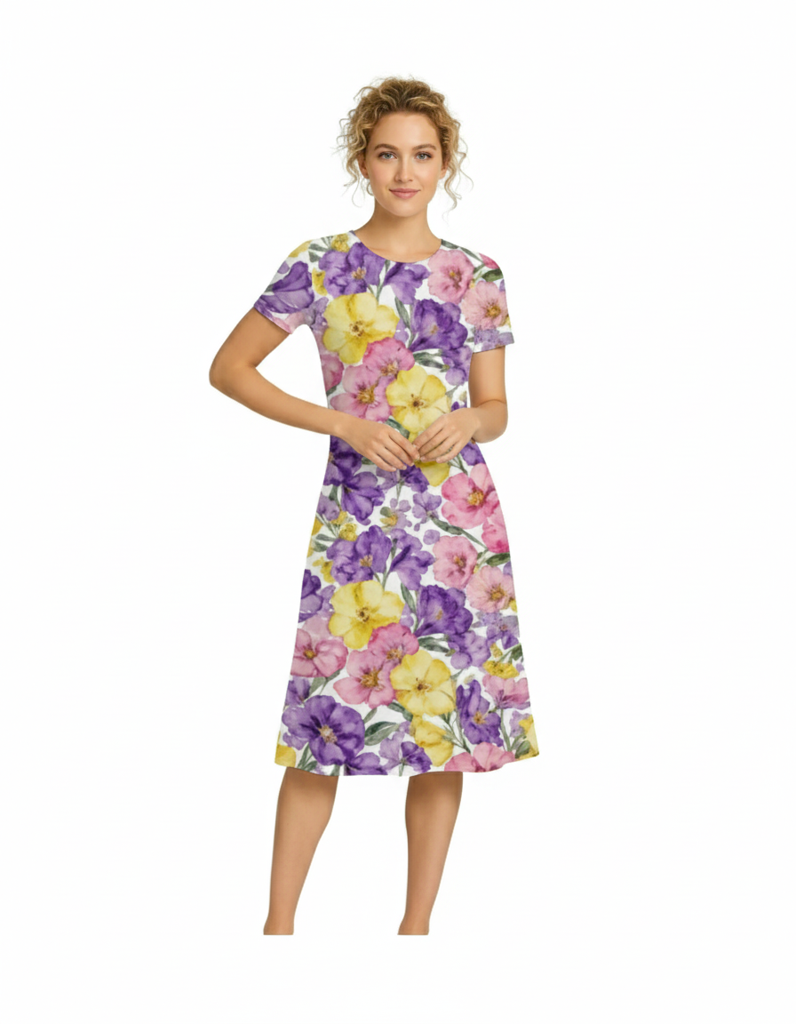 Blossom Carnival - A line Dress