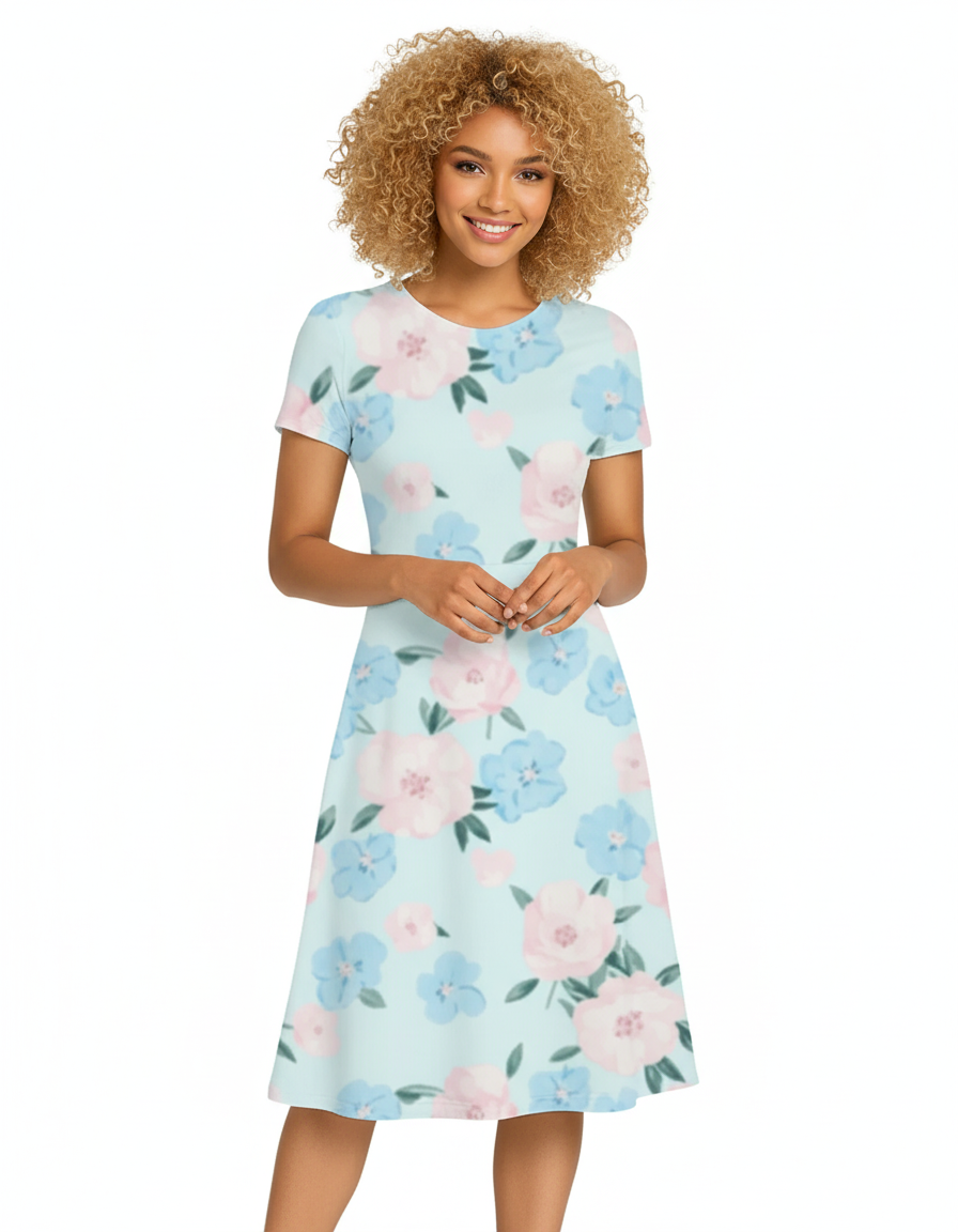 Spring Petal - A line Dress