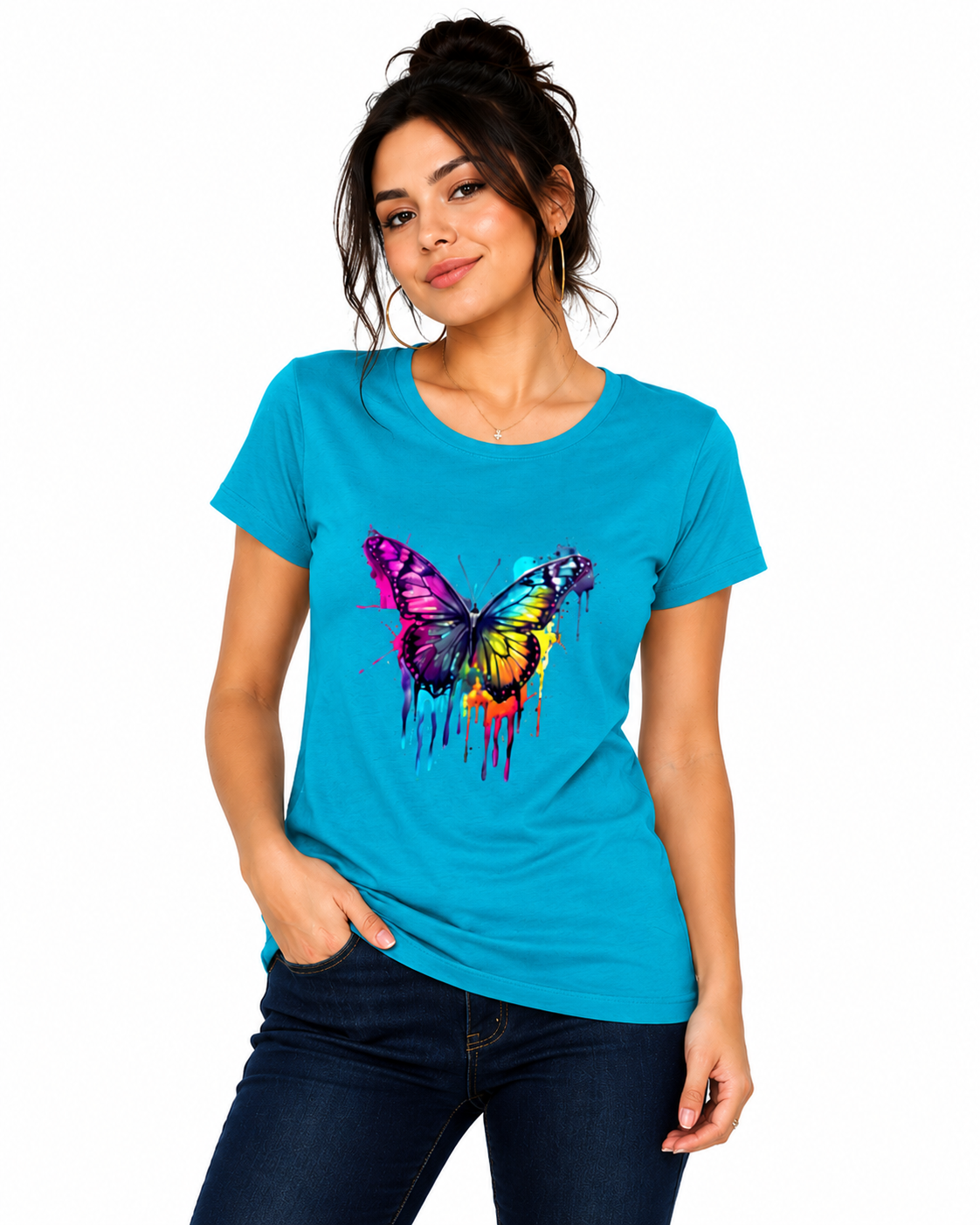 Colourful Butterfly - Tees for her