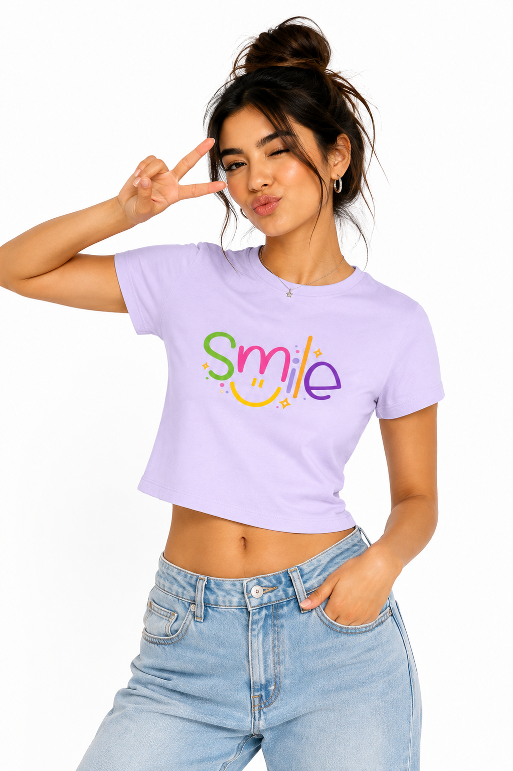 Smile - Baby Tee | KrookedVibe