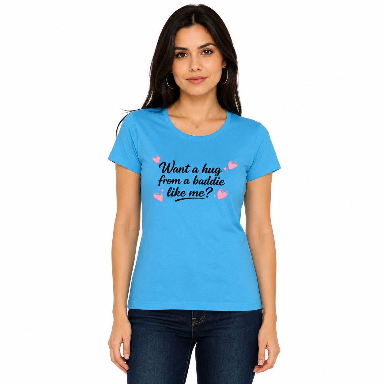 Baddie Hug - Tees for her | KrookedVibe