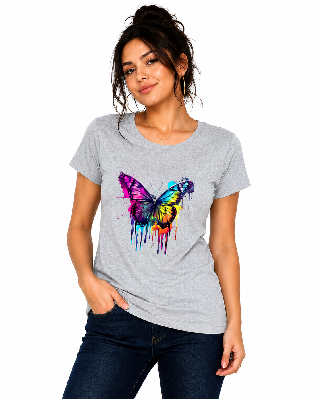 Colourful Butterfly - Tees for her
