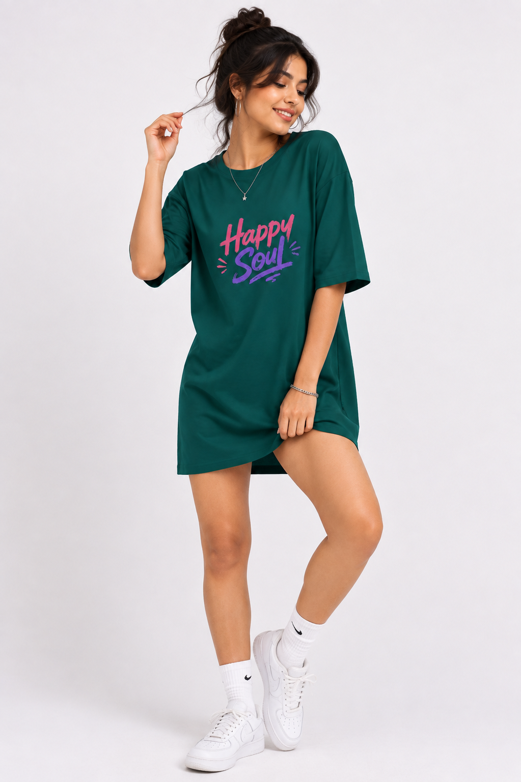 Happy Soul - T-Shirt Dress | KrookedVibe