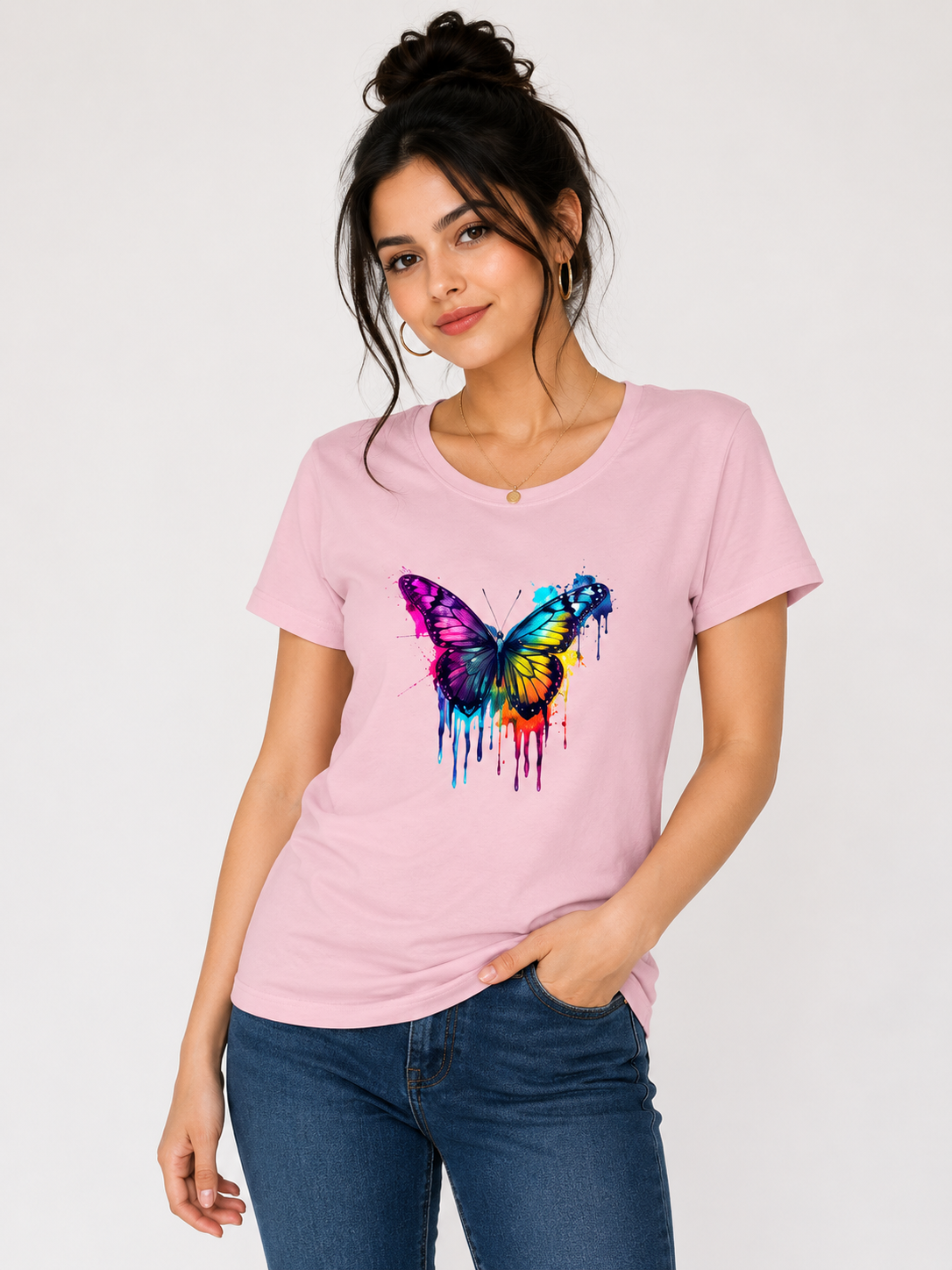 Colourful Butterfly - Tees for her