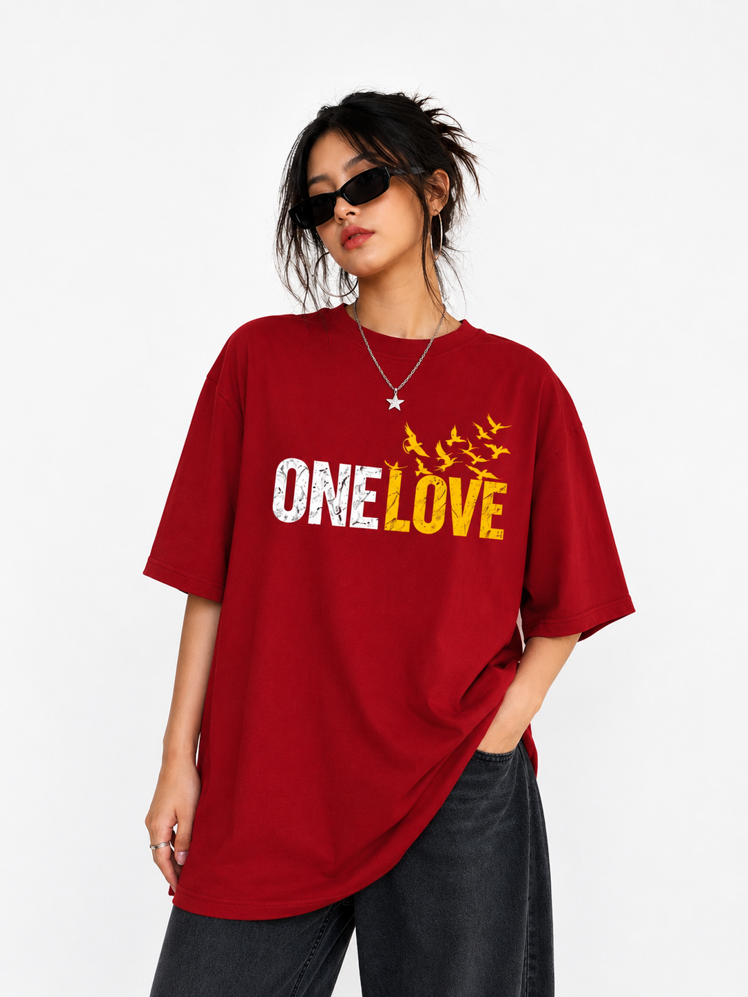 One Love - Oversized tee for her | KrookedVibe