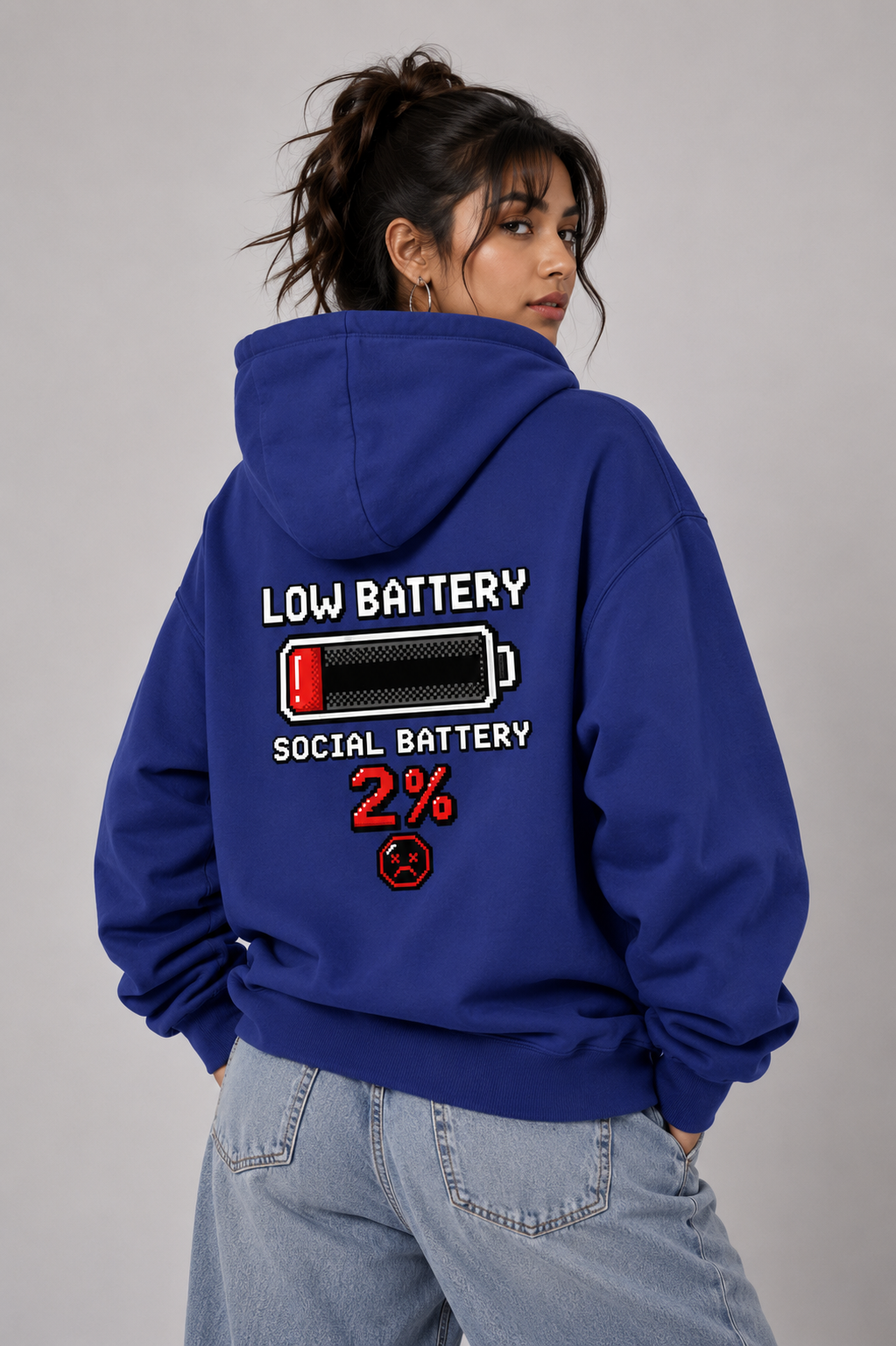 Low Social Battery - Hoodie for her