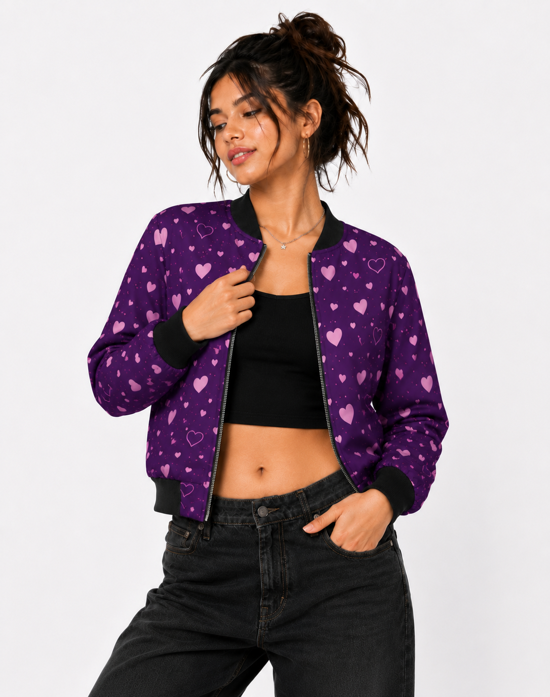 Violet Heartfall - Bomber Jacket for her