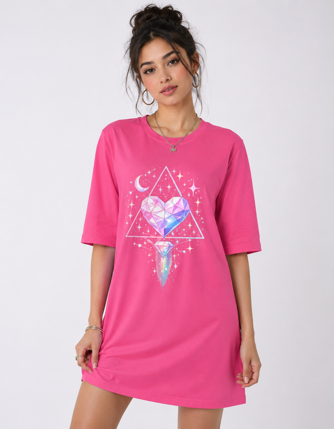 Prismatic Soul - T-Shirt Dress | KrookedVibe
