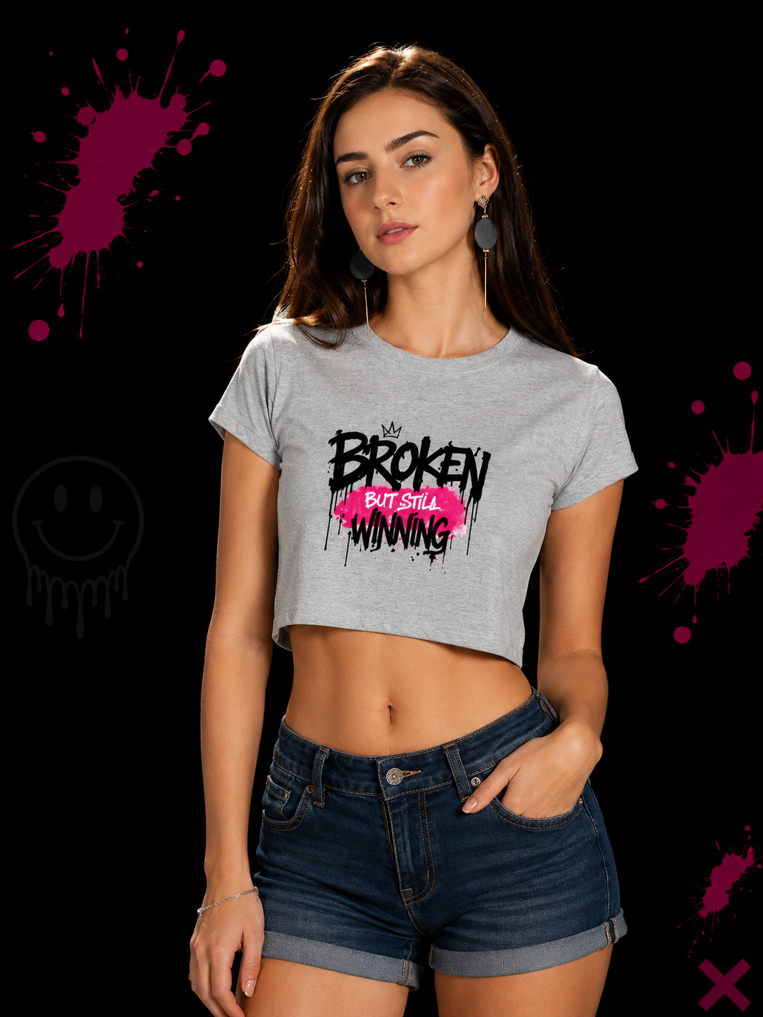 Broken and Winning - Crop Top | KrookedVibe