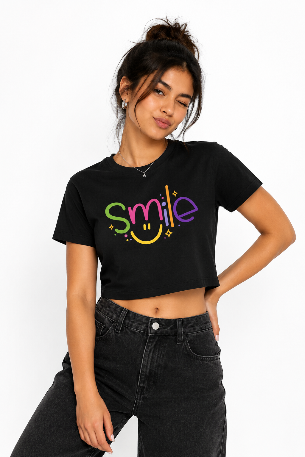Smile - Baby Tee | KrookedVibe