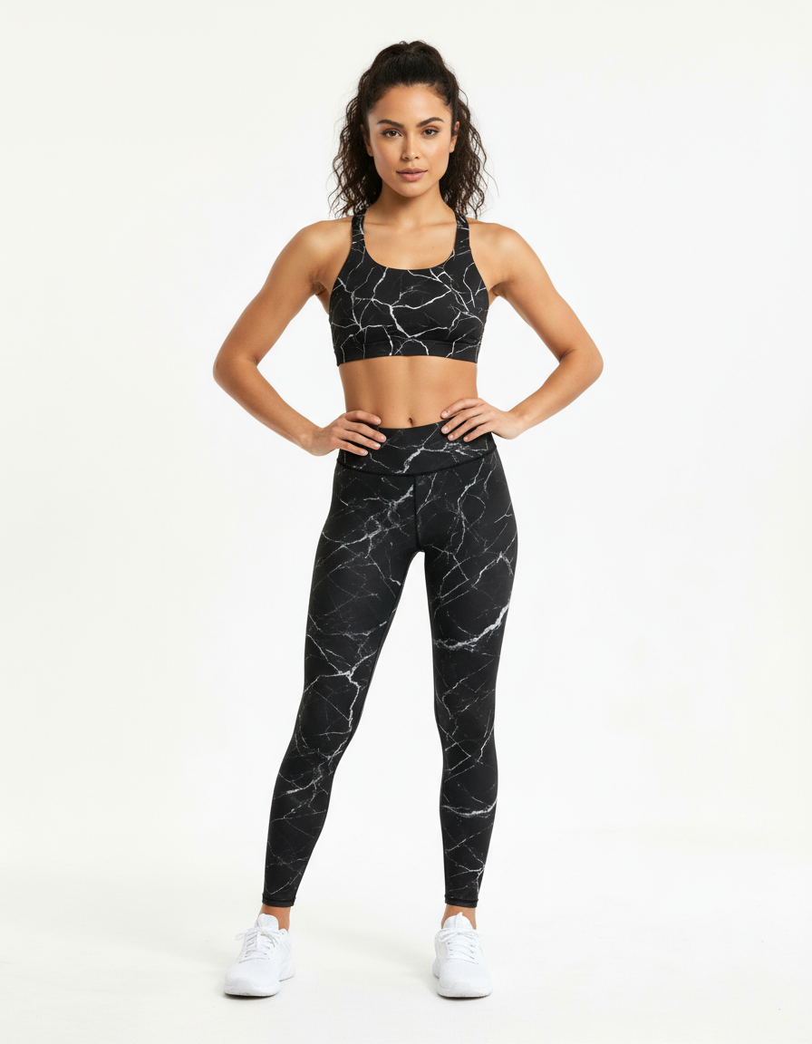 Ink Veil - Gym Legging and Sports Bra ( Combo)