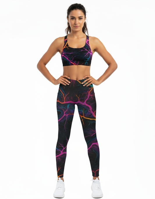 Lightining Roots- Gym Legging and Sports Bra ( Combo)
