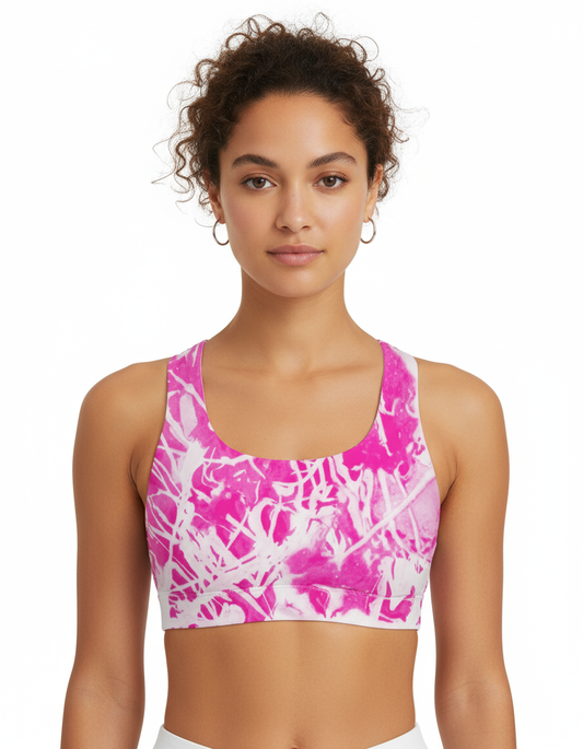 Pink Splash - Sports Bra