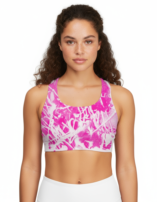 Pink Splash - Sports Bra