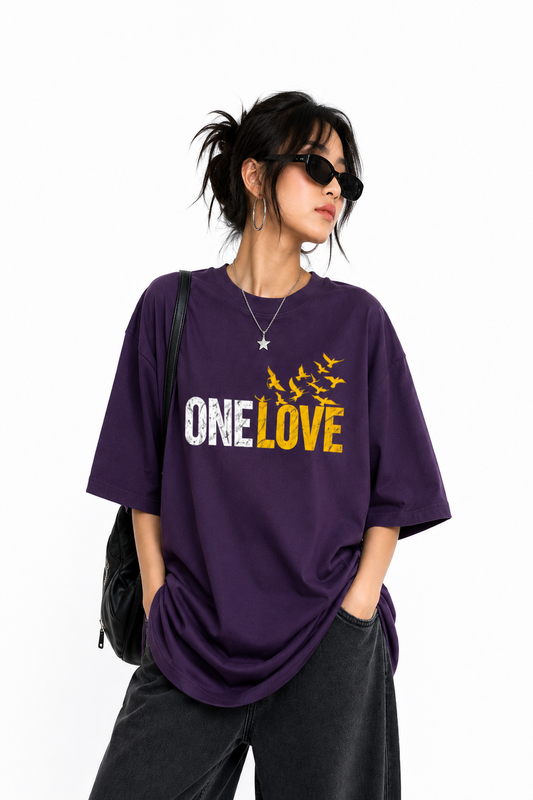One Love - Oversized tee for her | KrookedVibe