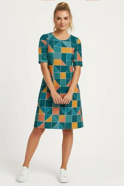 Abstract Angle - A line Dress