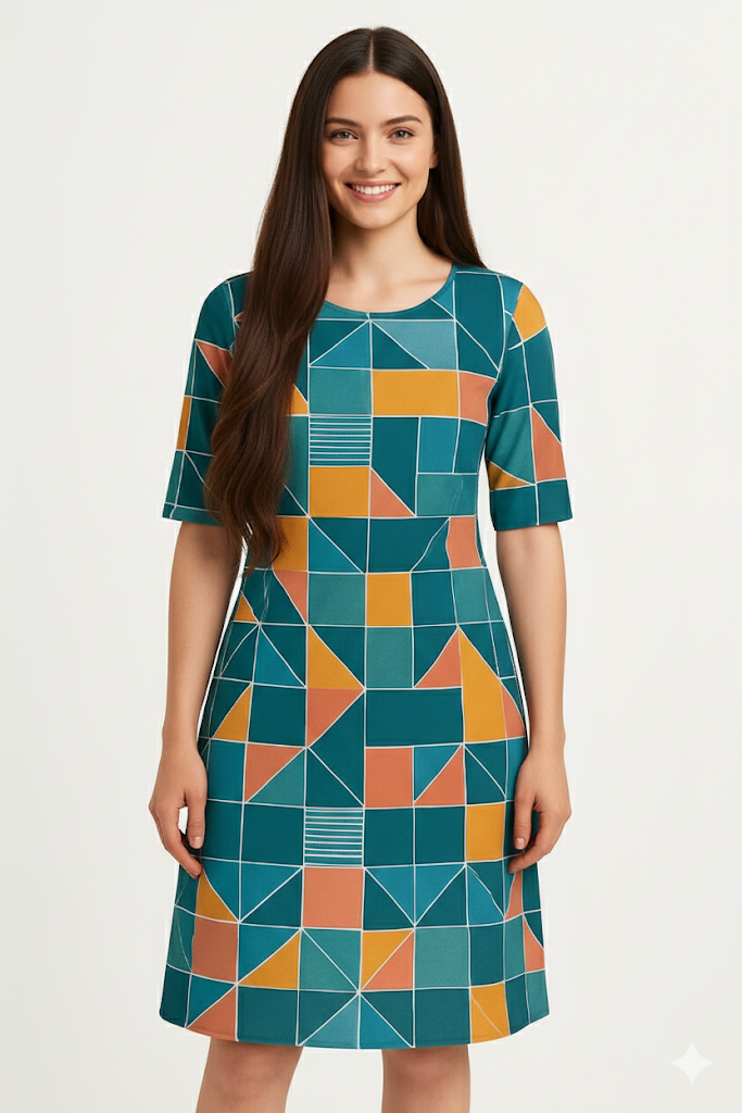 Abstract Angle - A line Dress